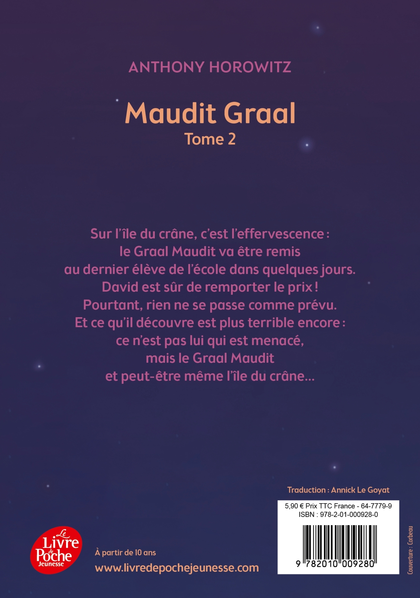 David Eliot - Tome 2 - Maudit Graal - Anthony Horowitz - POCHE JEUNESSE