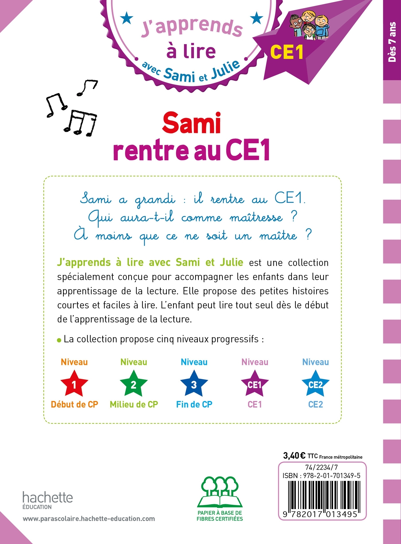Sami et Julie CE1 Sami rentre au CE1 - Emmanuelle Massonaud - HACHETTE EDUC