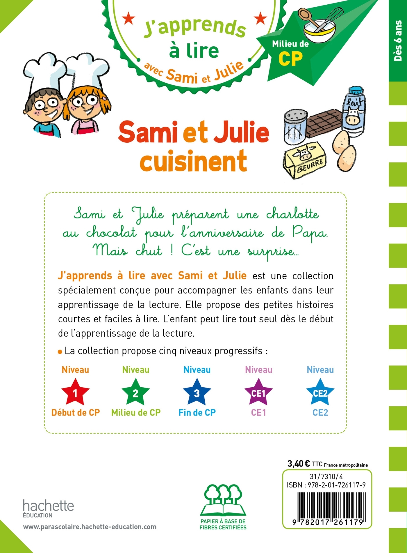Sami et Julie CP niveau 2 Sami et Julie cuisinent - Sylvie Baudet - HACHETTE EDUC