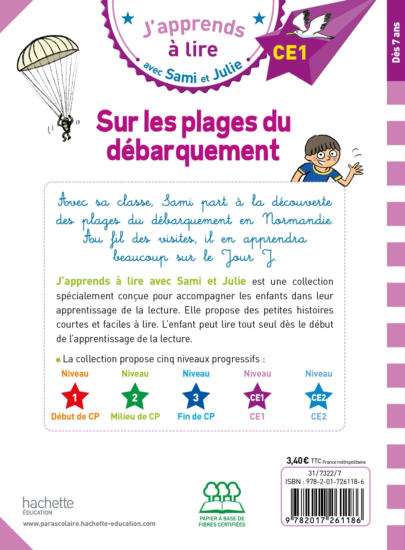 Sami et Julie CE1 Sur les plages du débarquement - Marion Fallot - HACHETTE EDUC