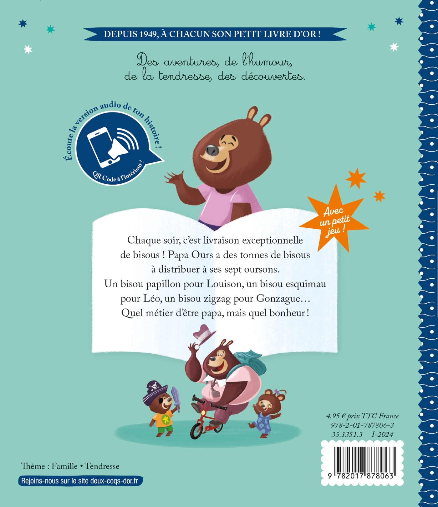 Papa Bisous - Karine-Marie Amiot - DEUX COQS D OR