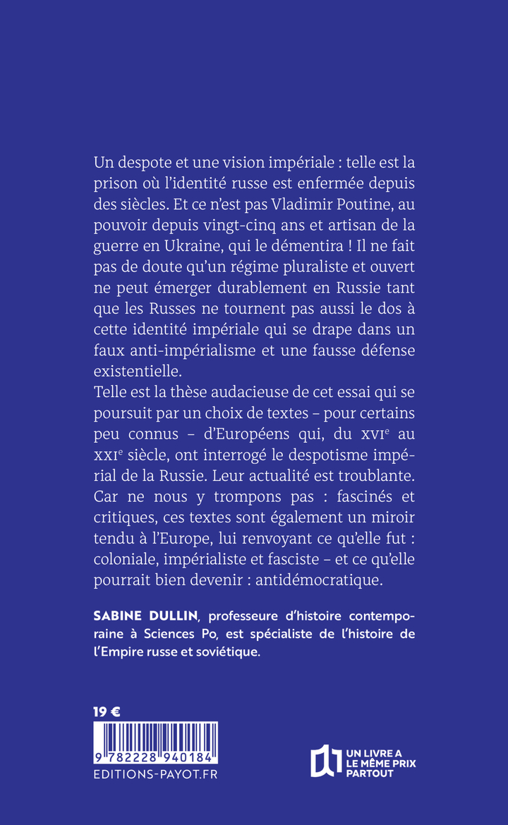 Réflexions sur le despotisme impérial de la Russie - Sabine Dullin - PAYOT