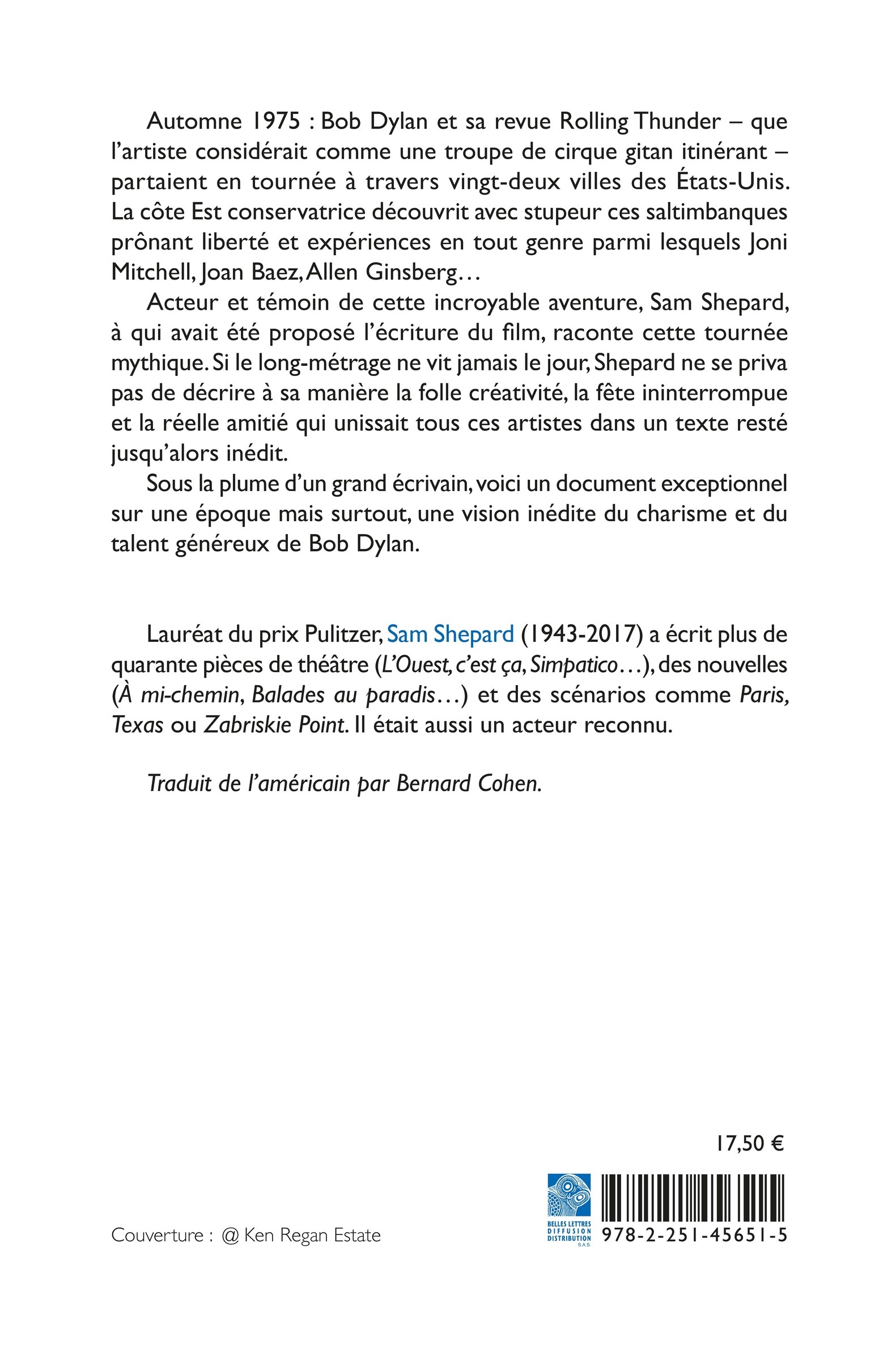 Rolling Thunder - Sam Shepard, Ken Regan - BELLES LETTRES