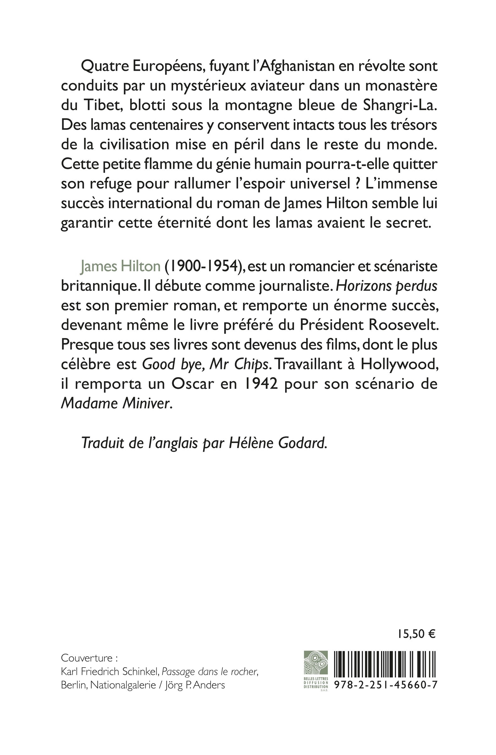 Horizons perdus - James Hilton, Brian Stapleford - BELLES LETTRES