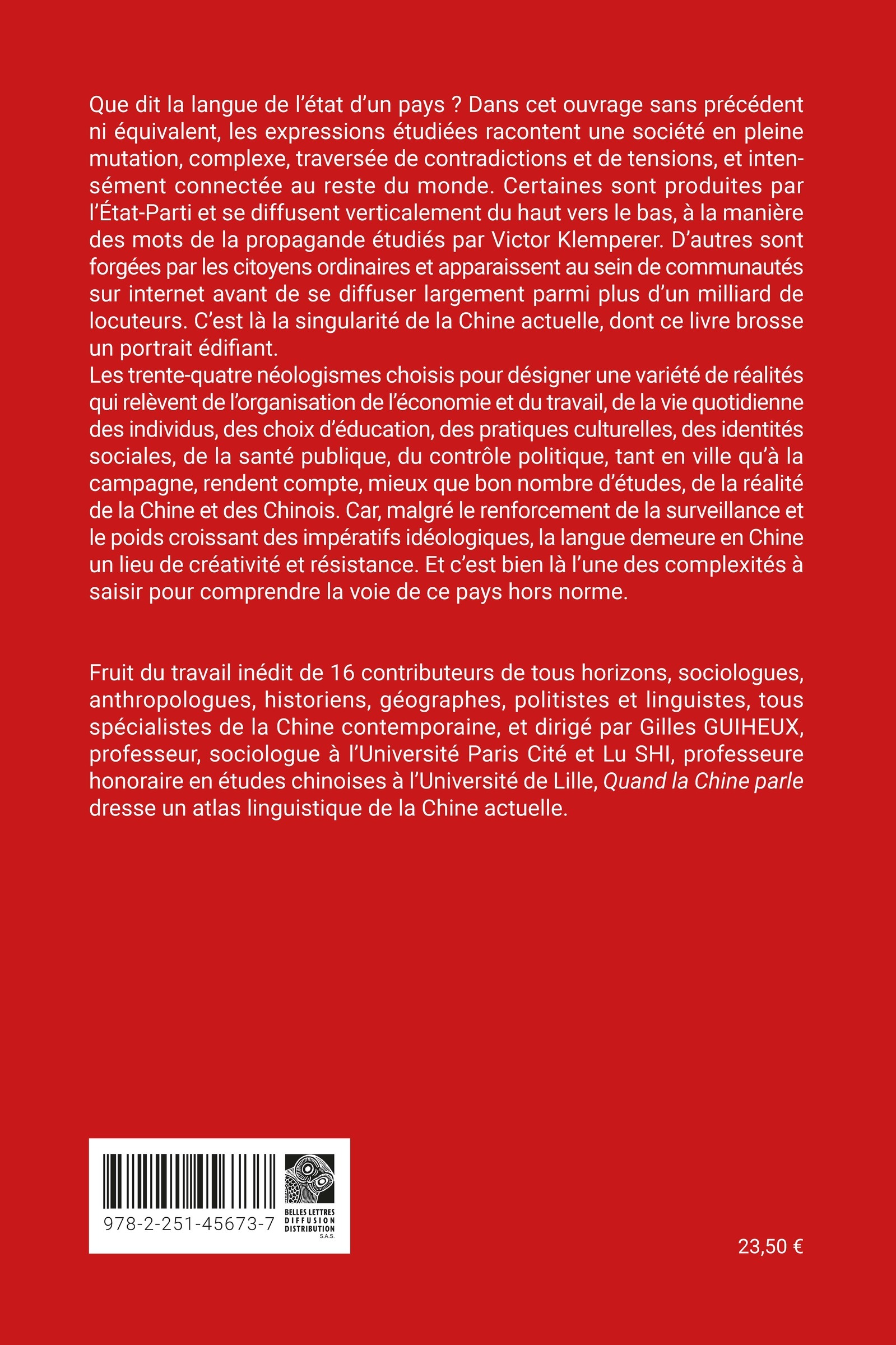 Quand la Chine parle - Gilles Guiheux, Lu Shi - BELLES LETTRES