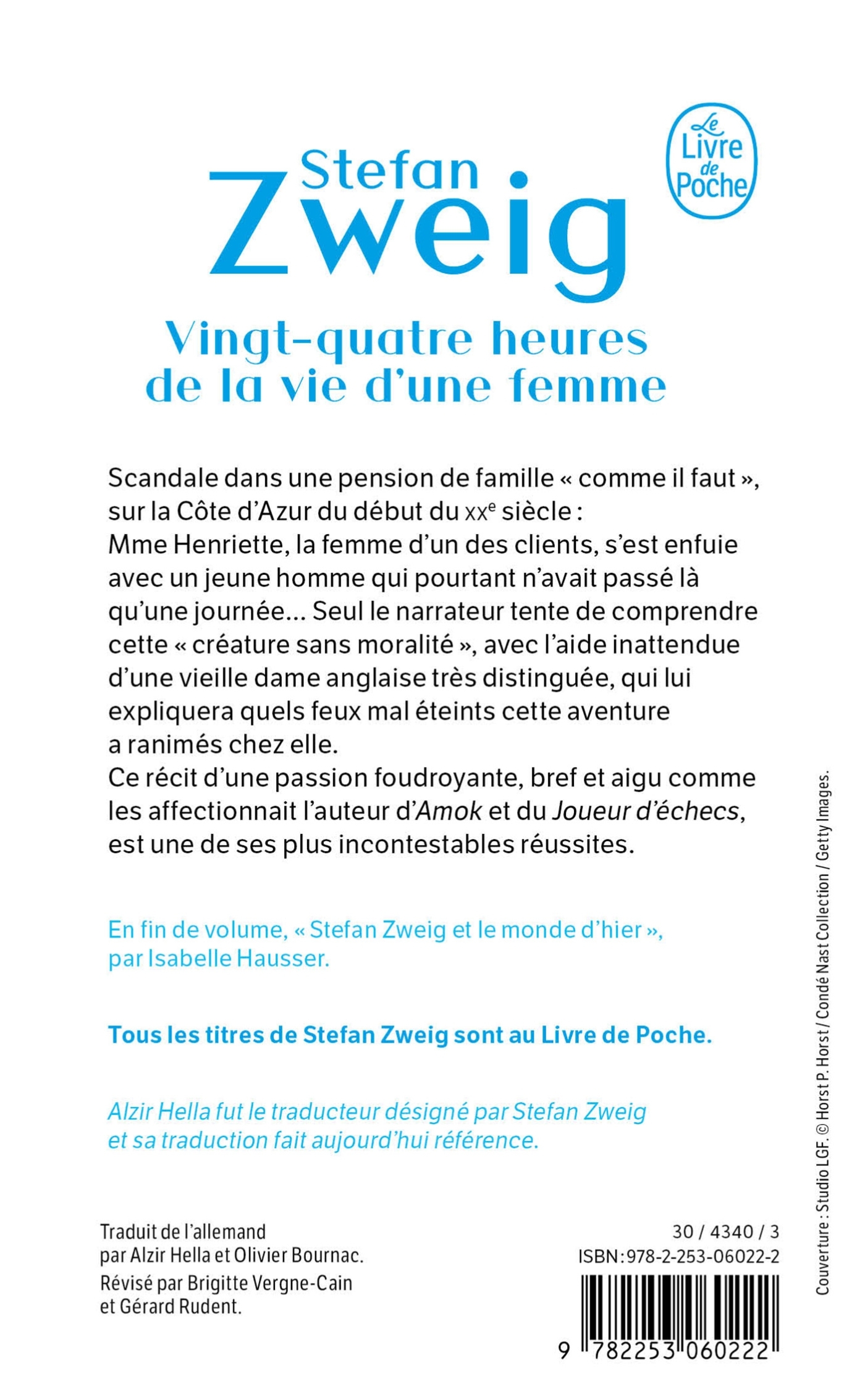Vingt-quatre heures de la vie d'une femme - Stefan Zweig - LGF