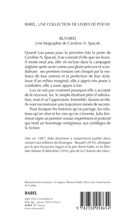 Buvard - Julia Kerninon - ACTES SUD