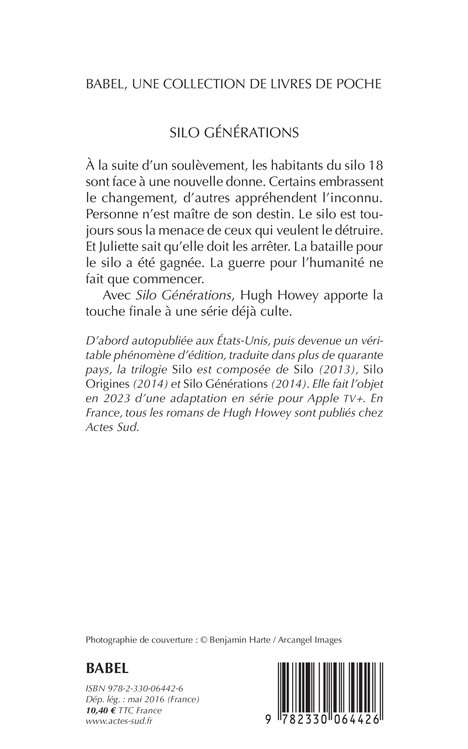 Silo Générations - Hugh Howey - ACTES SUD