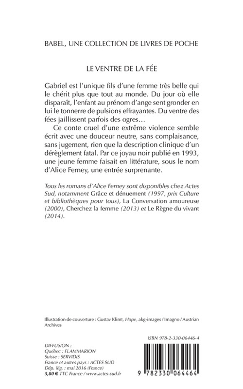 Le Ventre de la fée - Alice Ferney - ACTES SUD