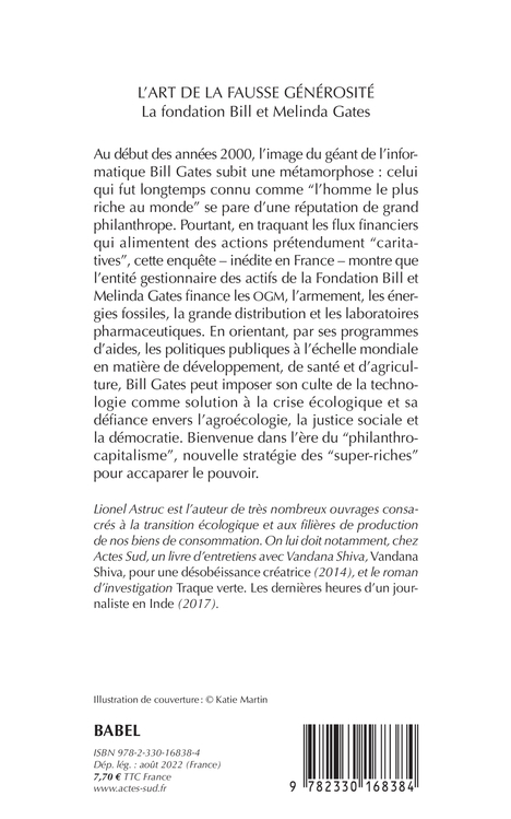L'art de la fausse générosité - Lionel Astruc, Vandana Shiva - ACTES SUD