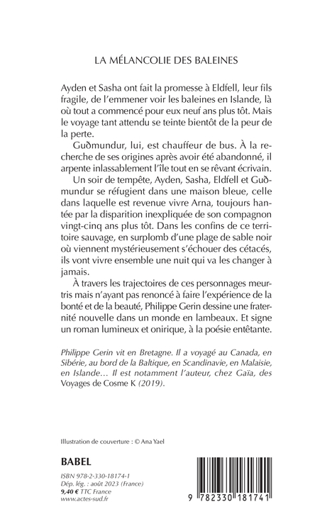 La Mélancolie des baleines - Philippe Gerin - ACTES SUD