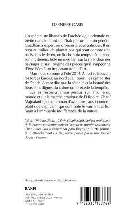 Dernière oasis - Charif Majdalani - ACTES SUD