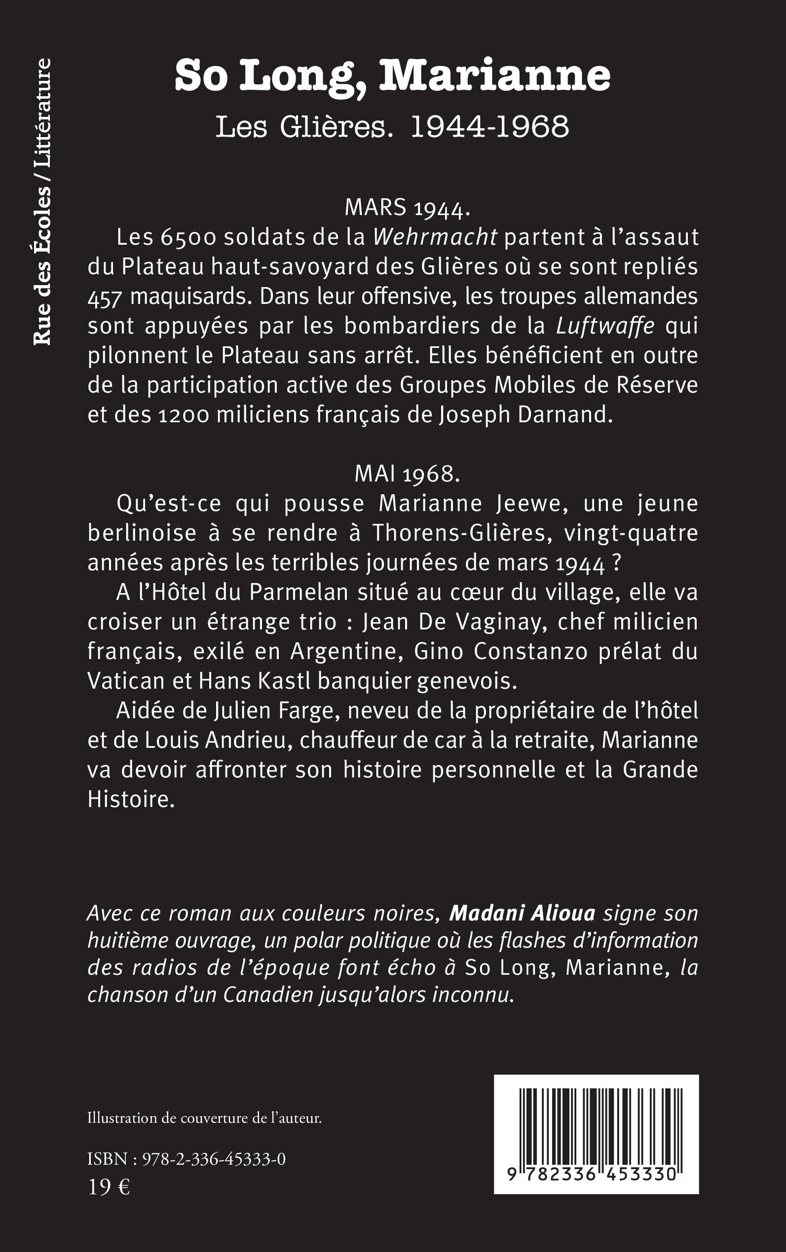 So Long, Marianne - Madani Alioua - L'HARMATTAN