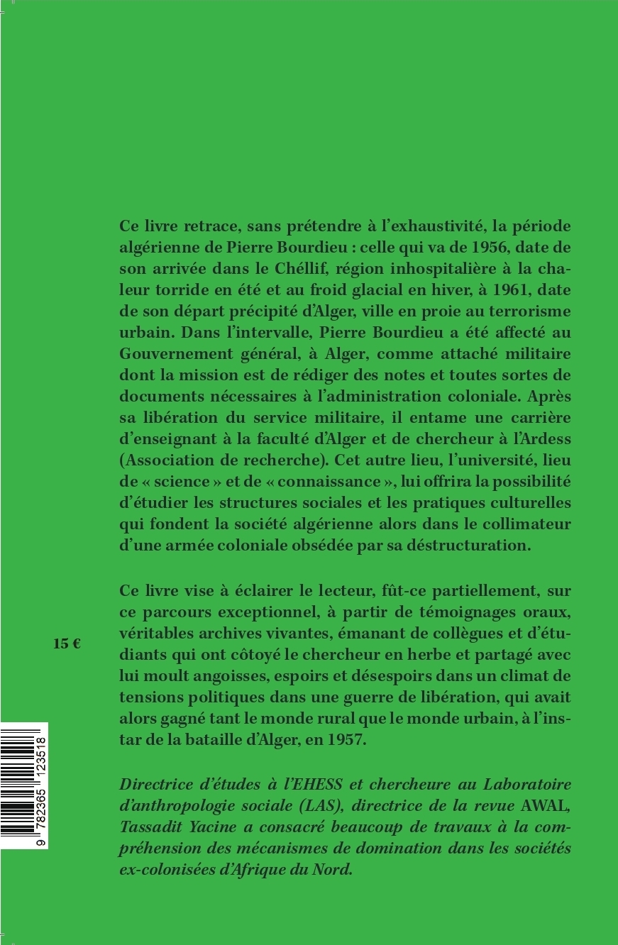 Pierre Bourdieu en Algérie (1956-1961) - Tassadit Yacine - CROQUANT