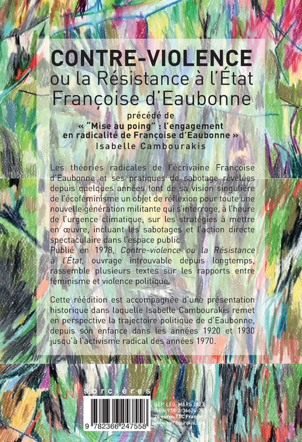 Contre violence - Françoise D'Eaubonne, Isabelle Cambourakis - CAMBOURAKIS