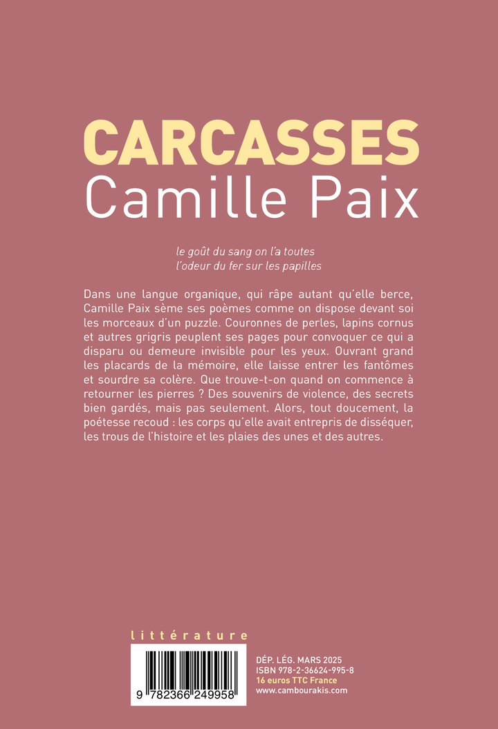 Carcasses - Camille Paix - CAMBOURAKIS