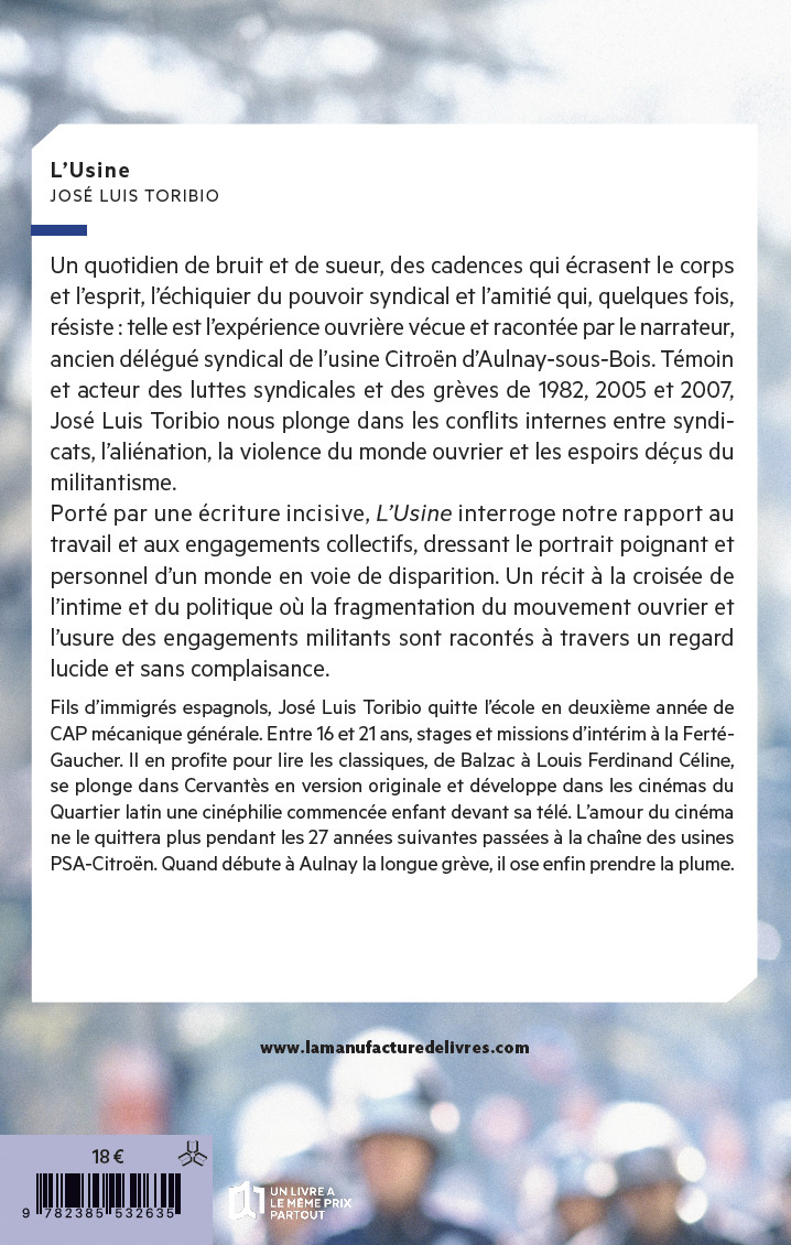 L'usine - José Luis Toribio - MANUFACTURE LIV