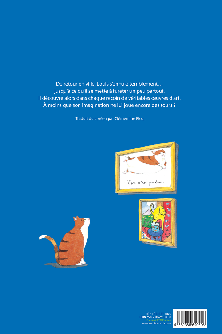 Louis le chat adore l'art -  Eaza - CAMBOURAKIS