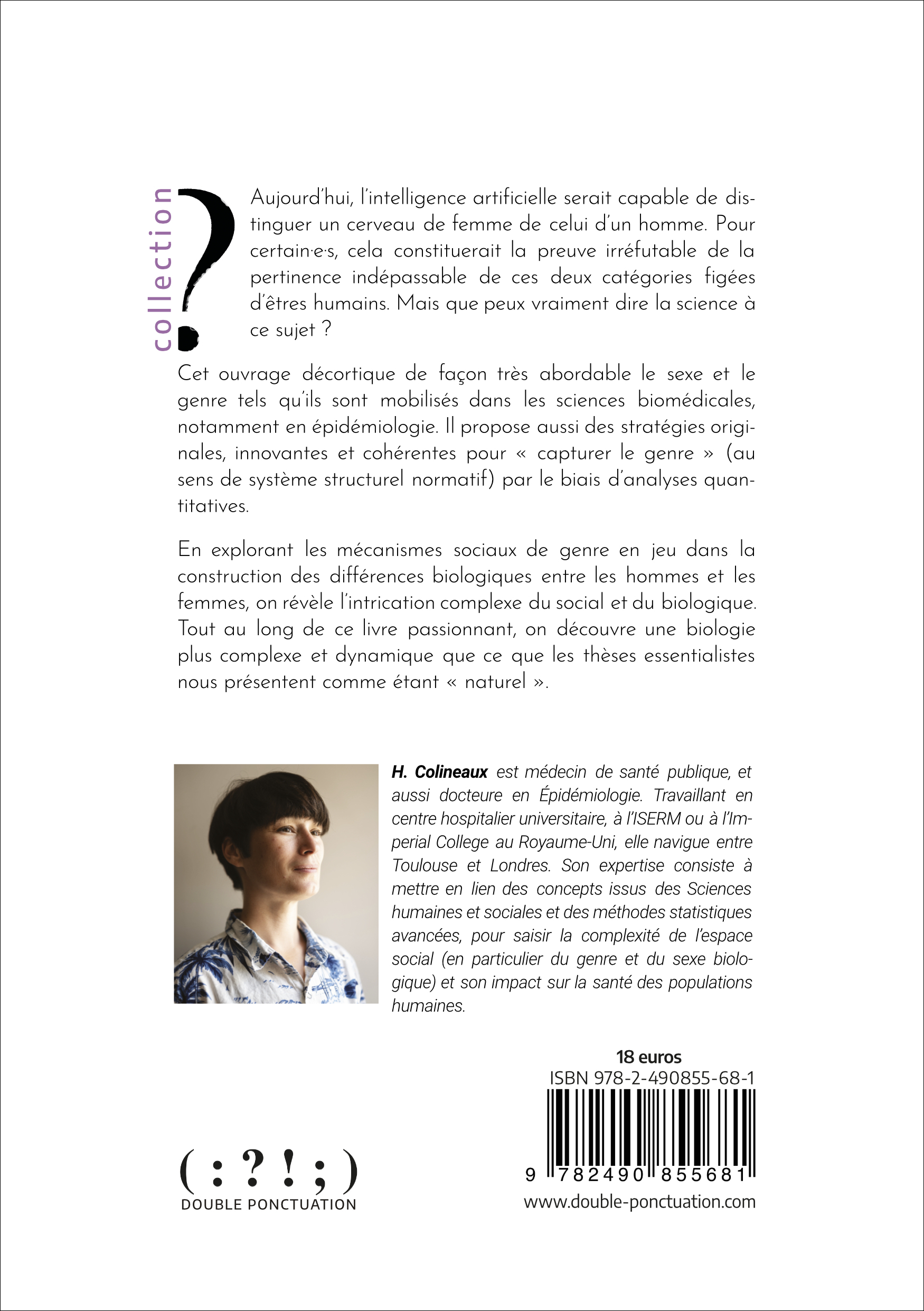 Déconstruire les différences de sexe - Hélène COLINEAUX - DOUBLE PONCTUAT