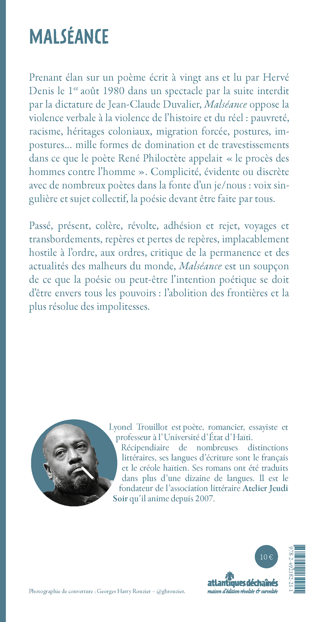 Malséance - Lyonel Trouillot, Laurent Gaudé - ATLANTIQUES DEC