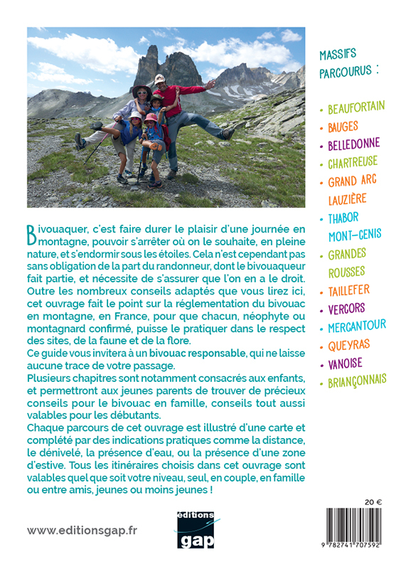 Rando bivouacs dans les Alpes en famille ou entre amis -  ERIC ET DOROTHEE JAB, Eric JABOT - GAP