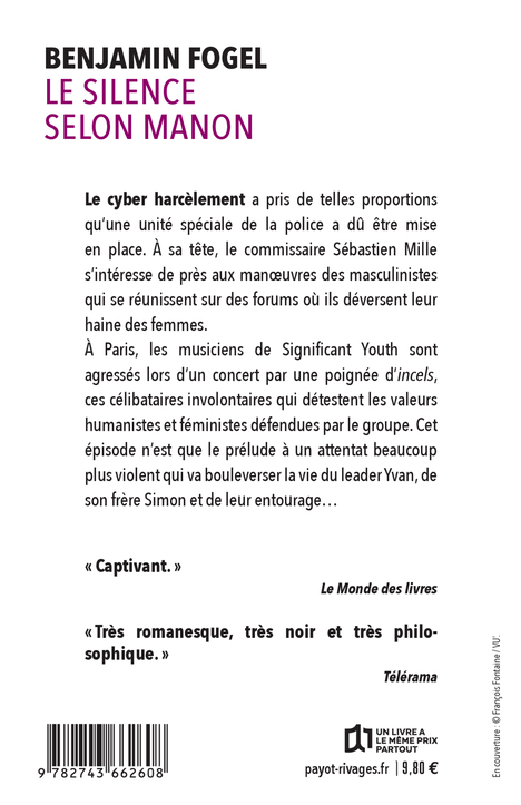 Le silence selon Manon - Benjamin Fogel - RIVAGES