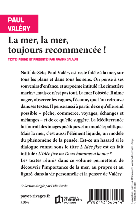 La mer, la mer, toujours recommencée ! - Paul Valery, Franck Salaun - RIVAGES