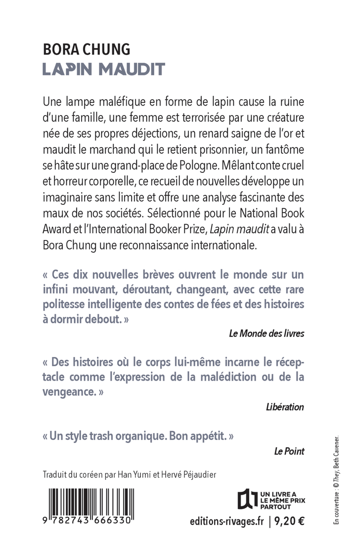 Lapin maudit - Bora Chung - RIVAGES
