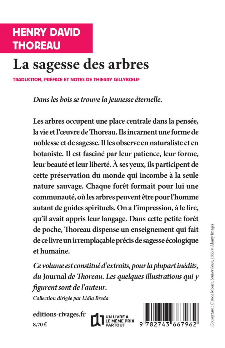 La sagesse des arbres - Henry David Thoreau, Thierry Gillyboeuf - RIVAGES