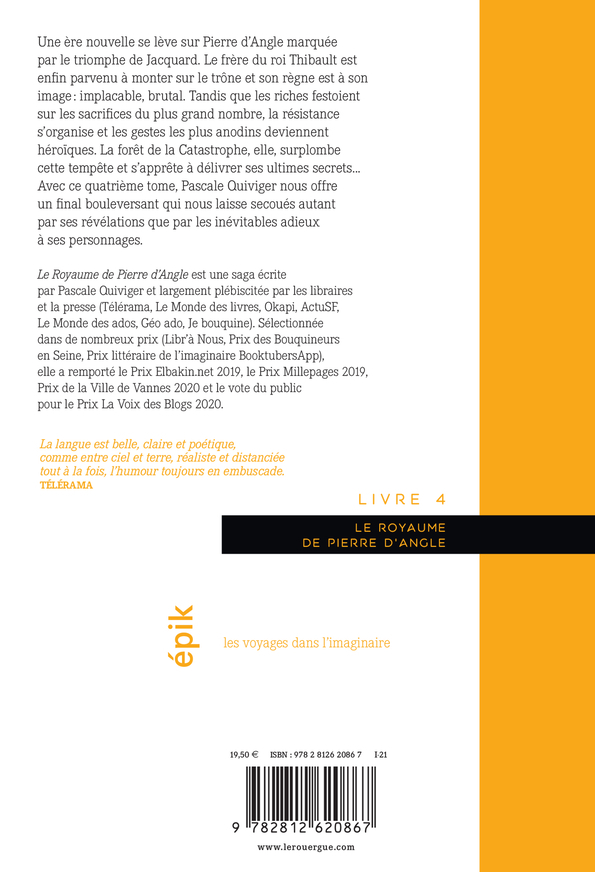 Le Royaume de Pierre d'Angle - Livre 4 - Pascale Quiviger - ROUERGUE