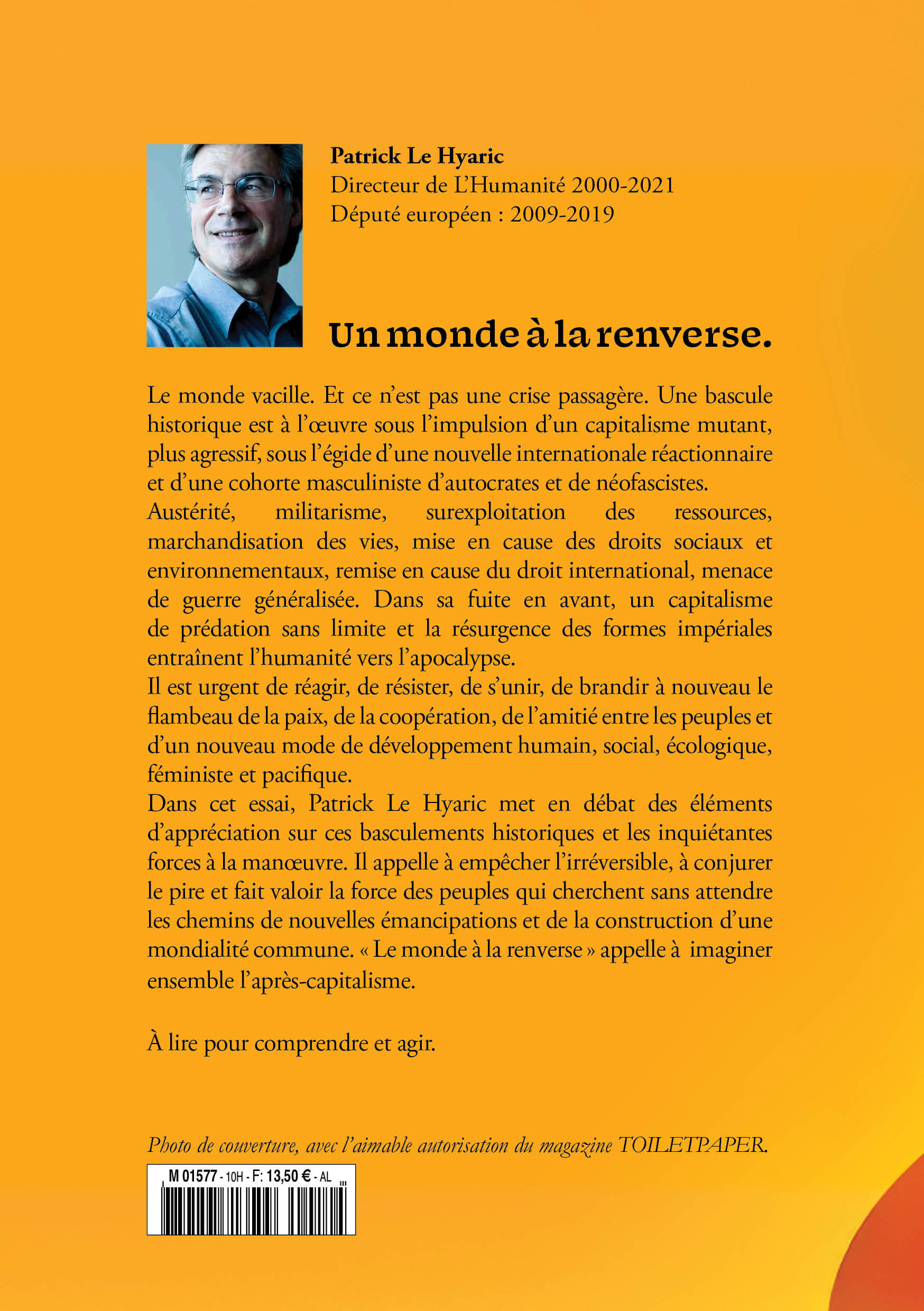 un monde à la renverse - Patrick Le Hyaric - HUMANITE