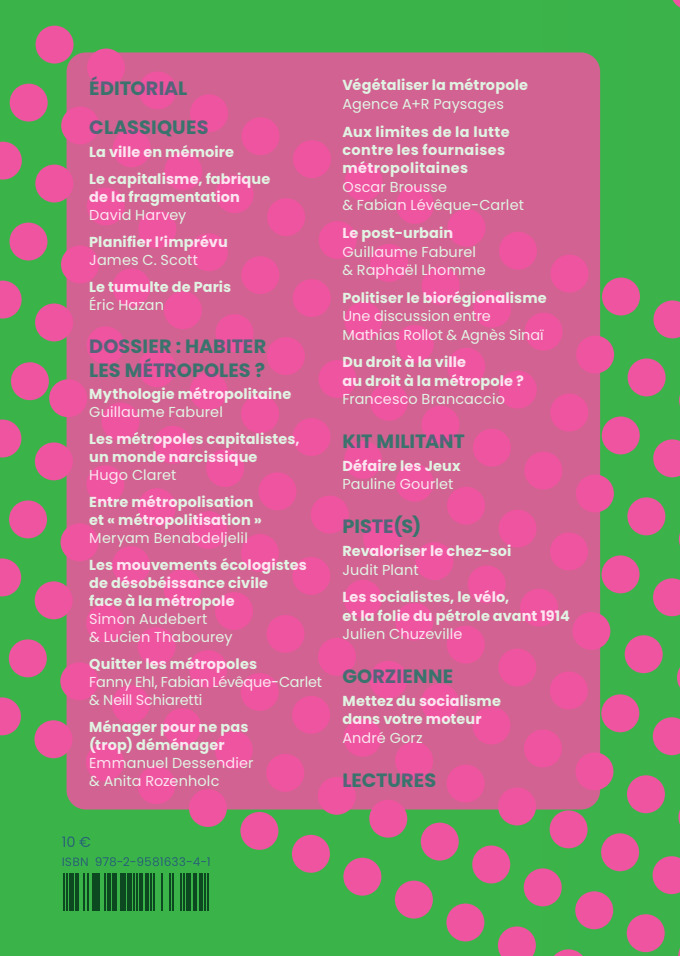 Ecorev n° 56 : Habiter les métropoles - Été 2024 -  EcoRev - ECOREV