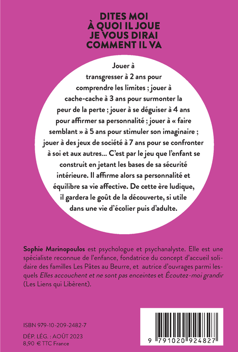 Dîtes-moi à quoi il joue - Sophie Marinopoulos - LIENS LIBERENT