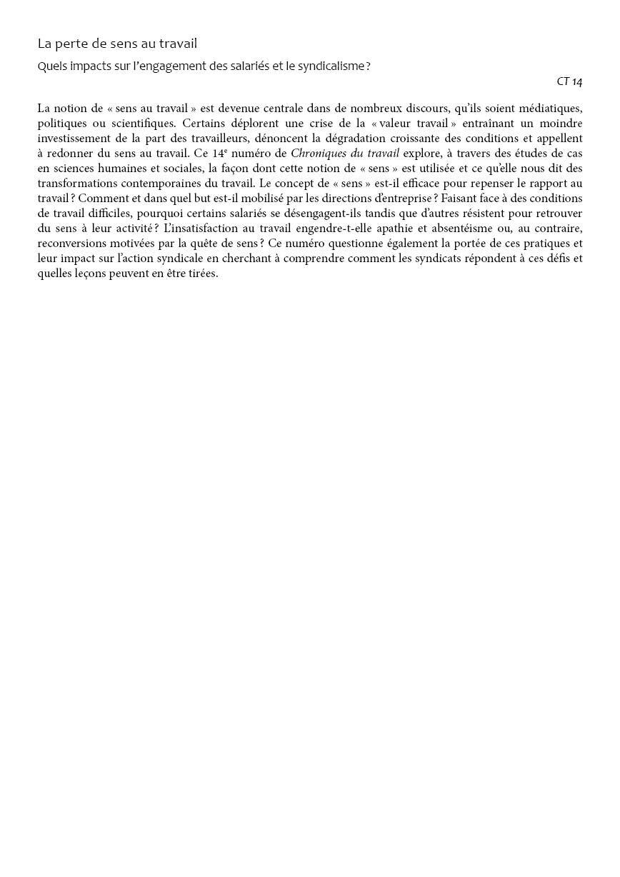 La perte de sens au travail - Rémy  Ponge, Baptiste Giraud, Caroline Vanuls - PU PROVENCE