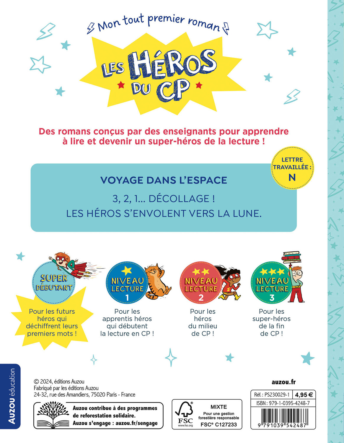 Les Héros du CP - super débutant - Voyage dans l'espace - Maxime Gillio - AUZOU