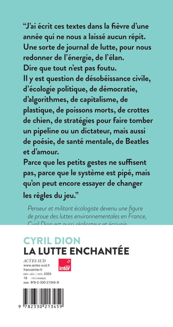 La lutte enchantée - Cyril Dion - ACTES SUD