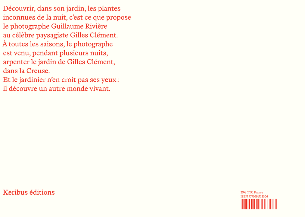 La nuit des plantes -  CLEMENT GILLES/RIVIERE GUILLAUME, Gilles Clément, Guillaume Rivière - KERIBUS