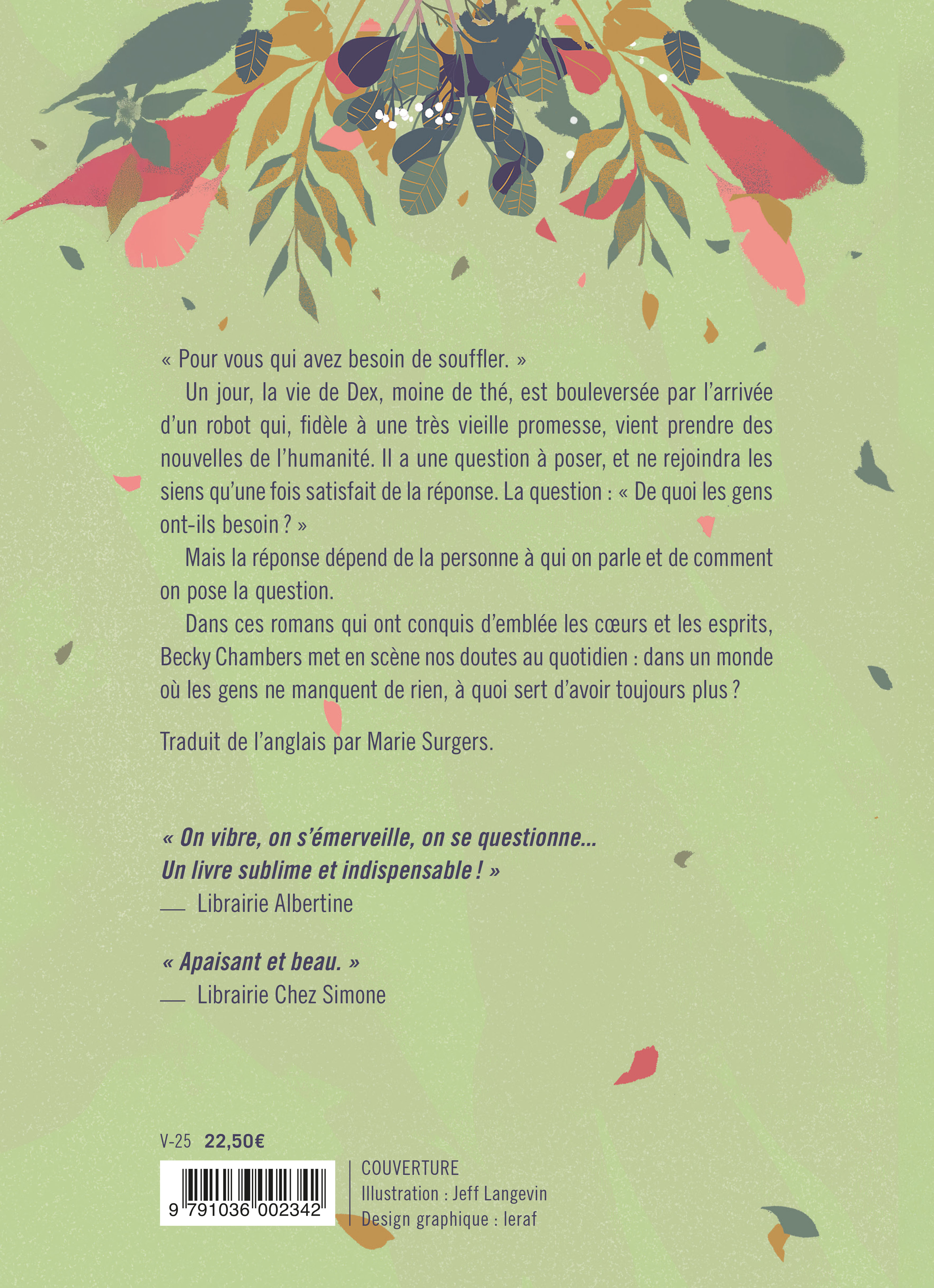 Histoires de moine et de robot - Becky Chambers - ATALANTE