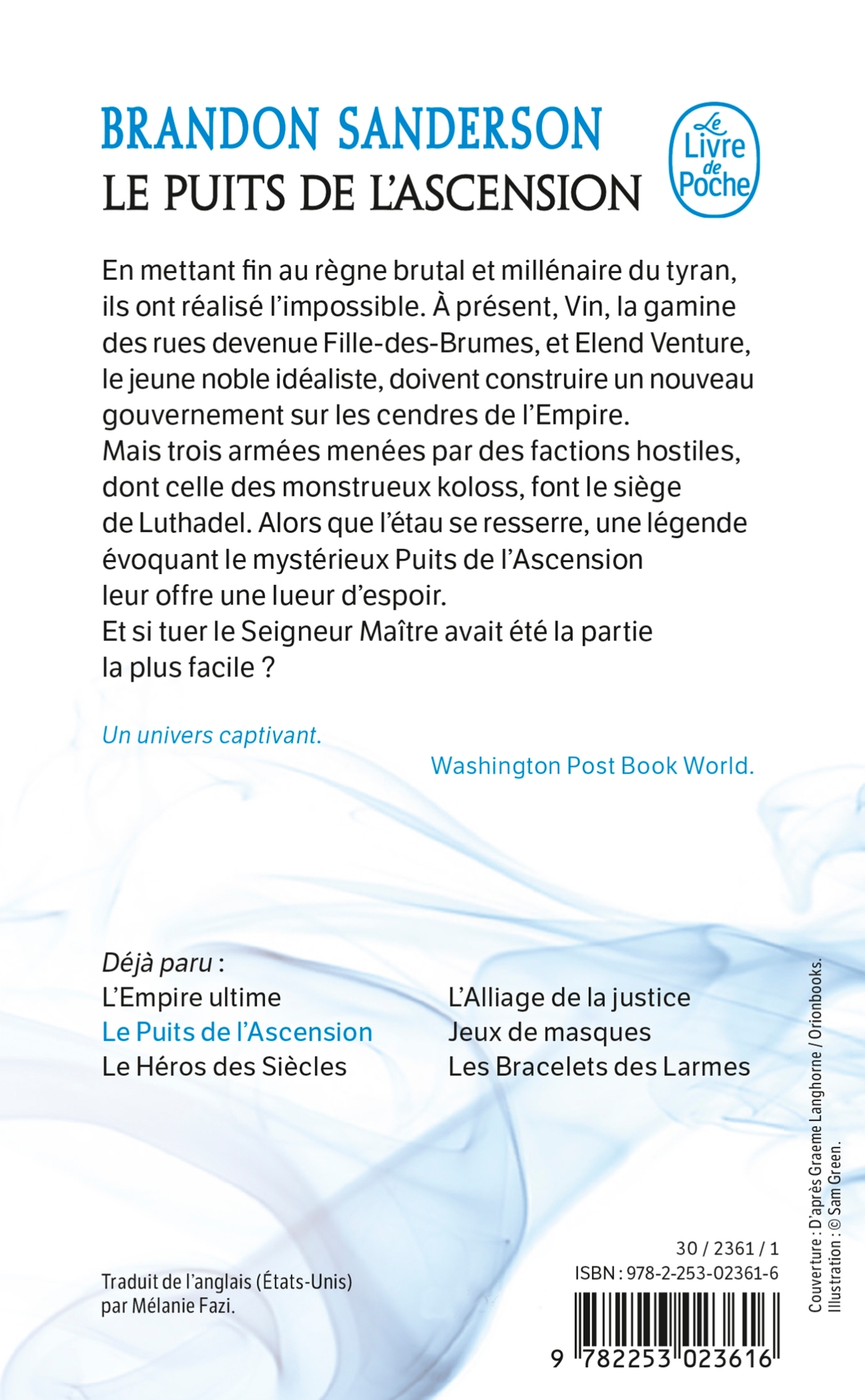 Le Puits de l'ascension (Fils-des-Brumes, Tome 2) - Brandon Sanderson - LGF