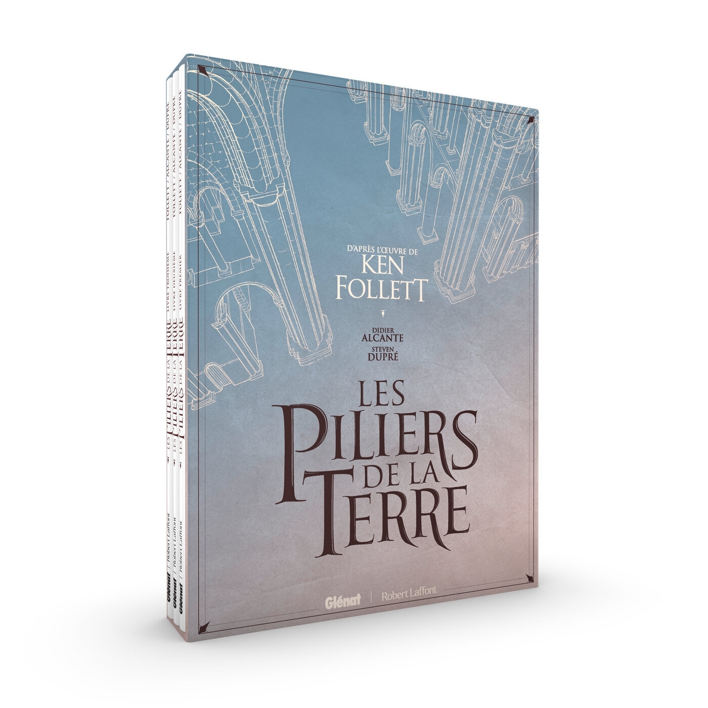 Les Piliers de la Terre - Coffret Tomes 01 à 03 - Didier Alcante, Ken Follett - GLENAT