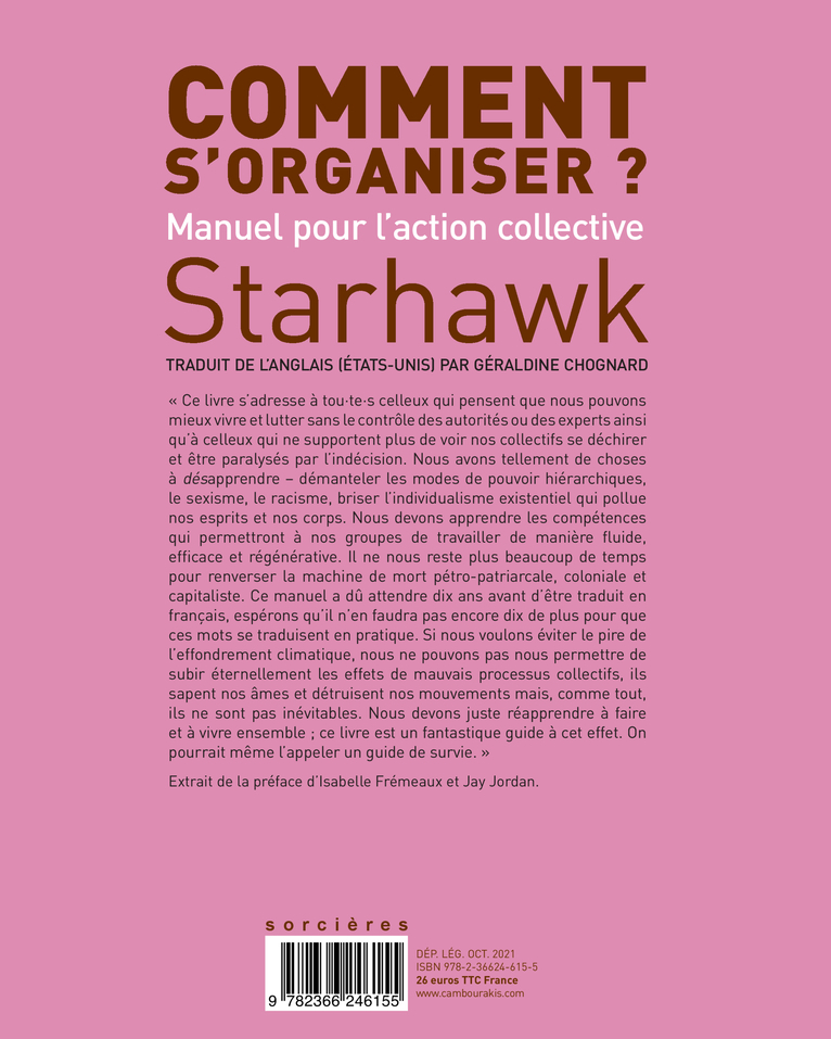 Comment s'organiser? -  Starhawk, Isabelle Fremeaux, Jay Jordan - CAMBOURAKIS