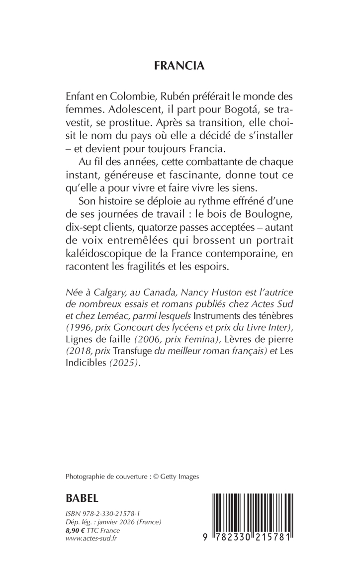 Francia - Nancy Huston - ACTES SUD