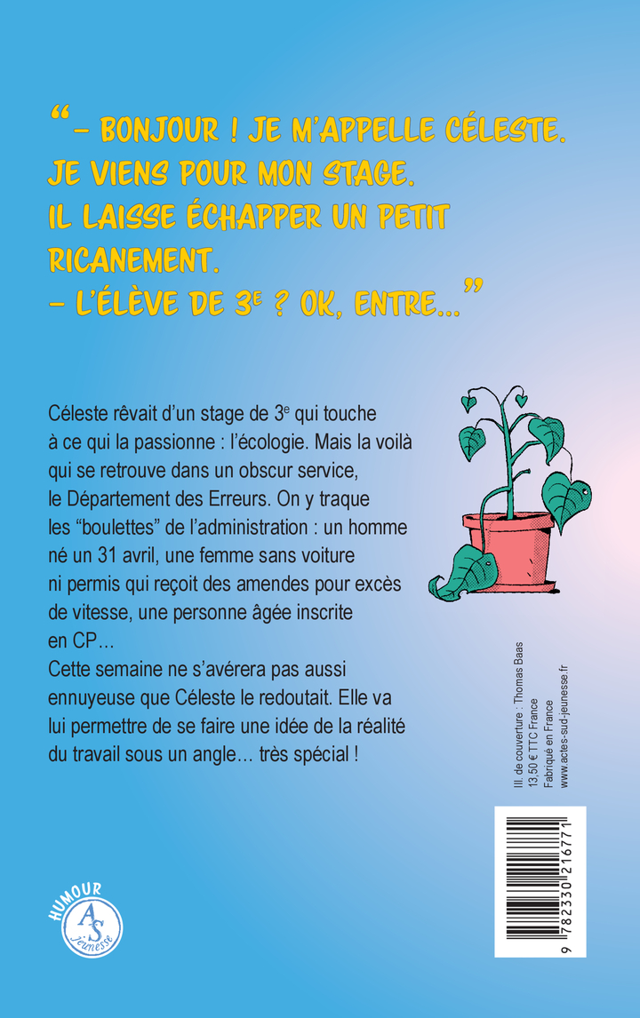 Mon stage en pagaille - Arnaud Dudek - ACTES SUD