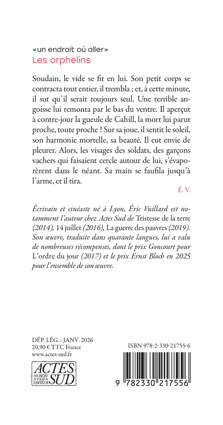 Les orphelins - Éric Vuillard - ACTES SUD