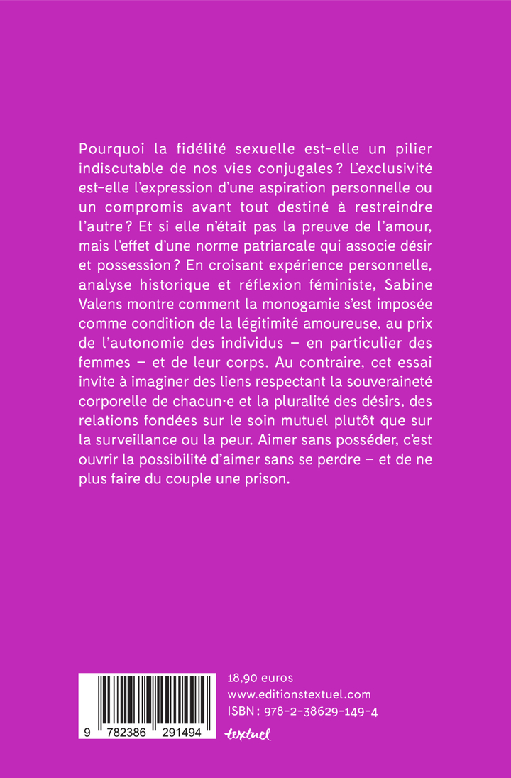 Aimer sans posséder - Sabine Valens - TEXTUEL