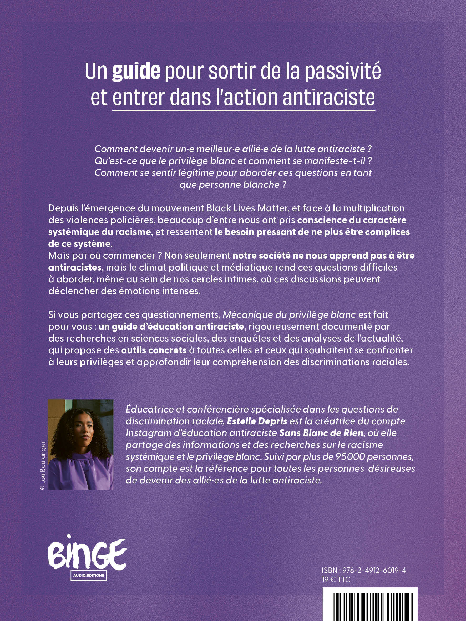 Mécanique du privilège blanc - Estelle Depris - BINGE AUDIO