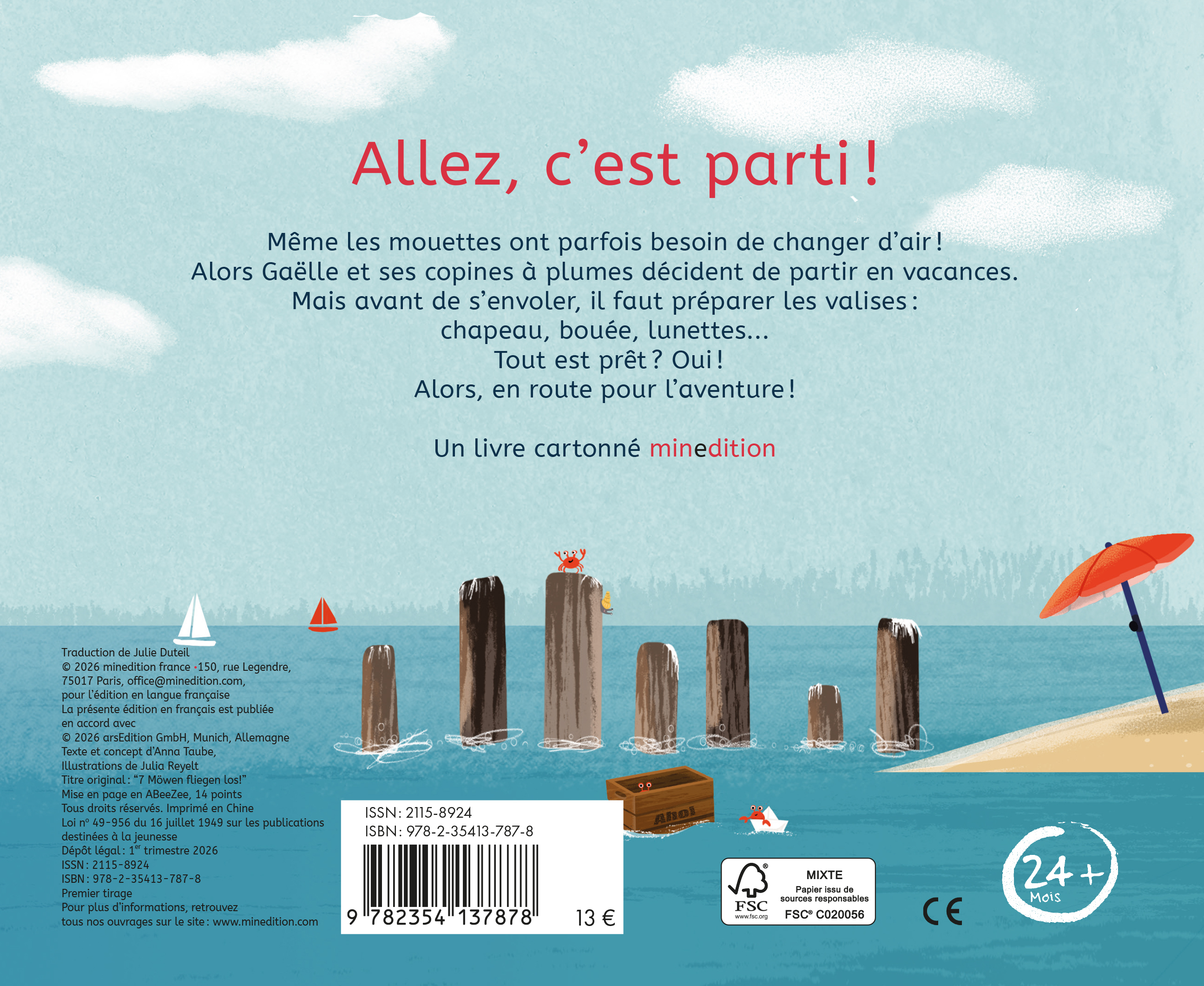 Les mouettes ont besoin de vacances ! - Anna Taube - MINEDITION