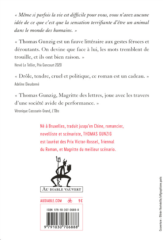 Le sang des bêtes - Thomas Gunzig - DIABLE VAUVERT