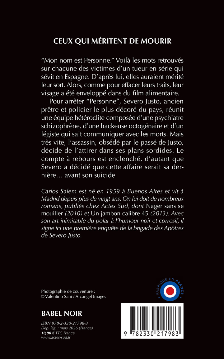 Ceux qui méritent de mourir - Carlos Salem - ACTES SUD