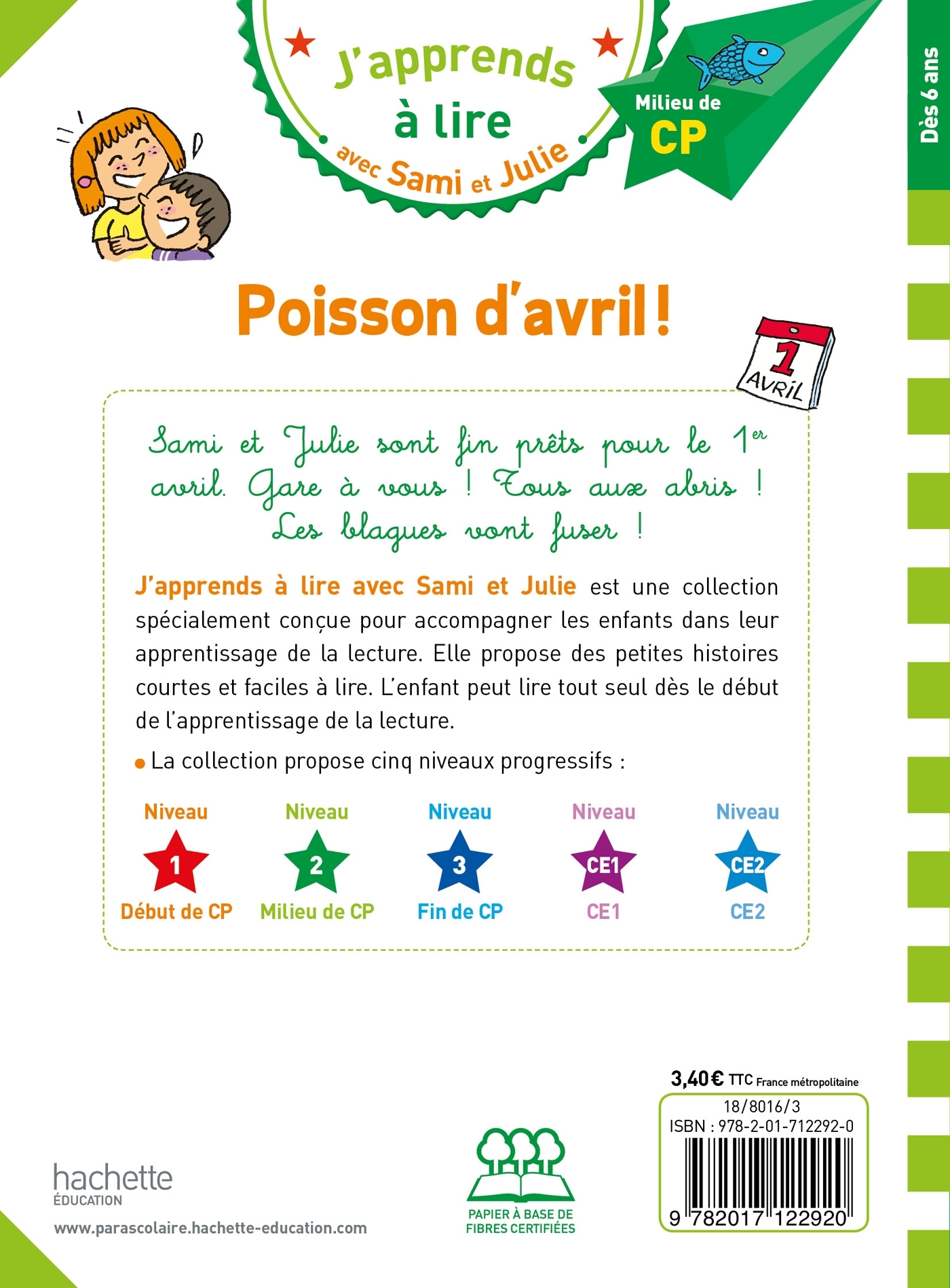 Sami et Julie CP niveau 2 Poisson d'avril ! - Emmanuelle Massonaud - HACHETTE EDUC